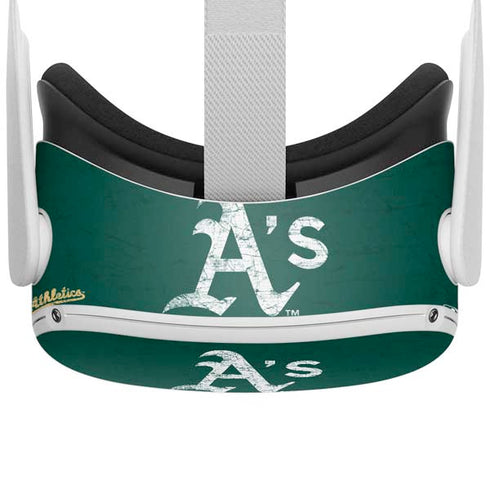 MLB Oakland Athletics - Solid Distressed Oculus Quest 2 Skin